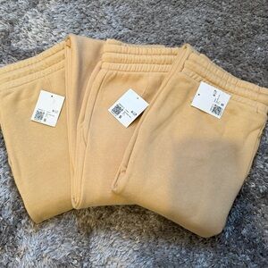 Forever 21 Sweatpants, LOT OF 3 PAIRS, tan size small, NWT!